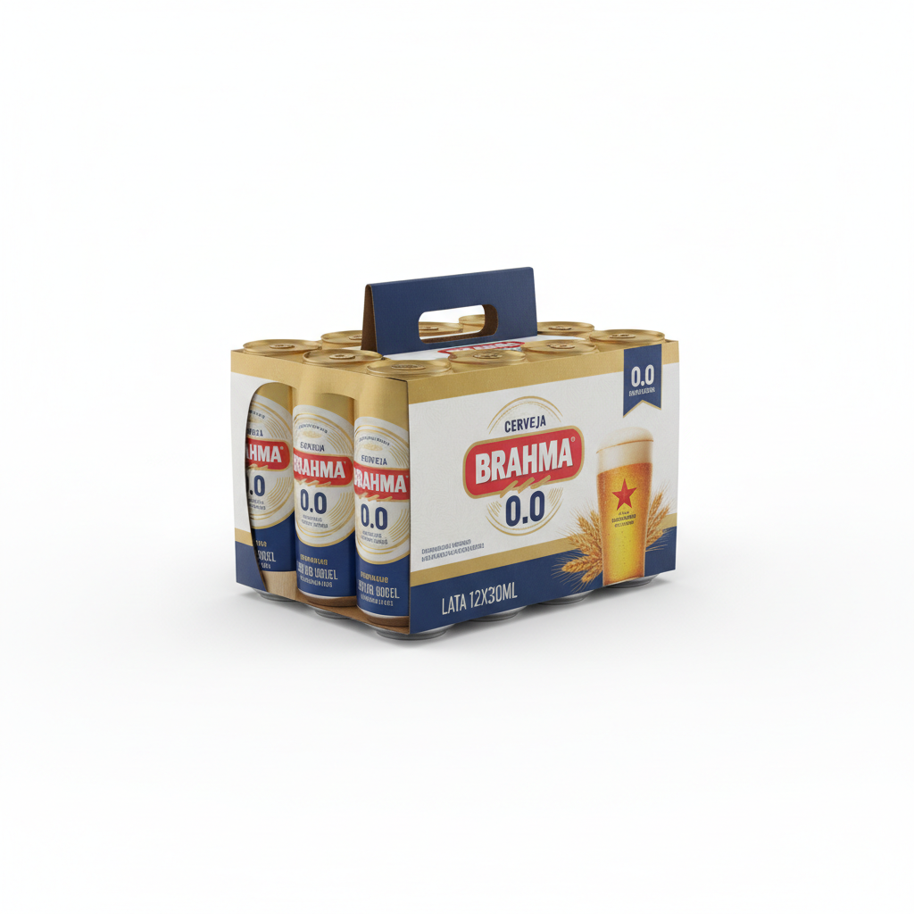 Cerveja brahma 0.0 lata 12x350ml