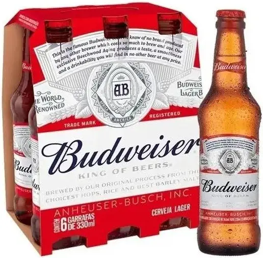 Cerveja budweiser long neck 6x330ml